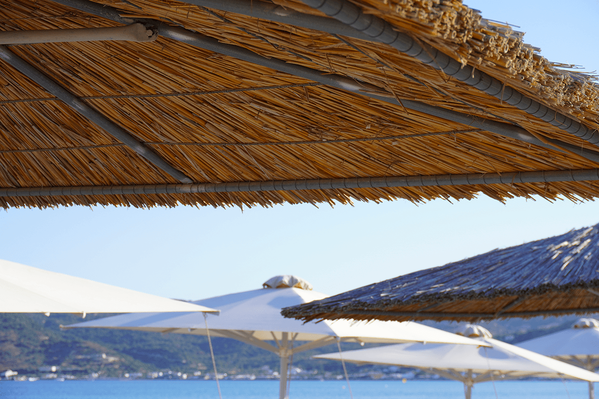 Sunbeds by the Sea